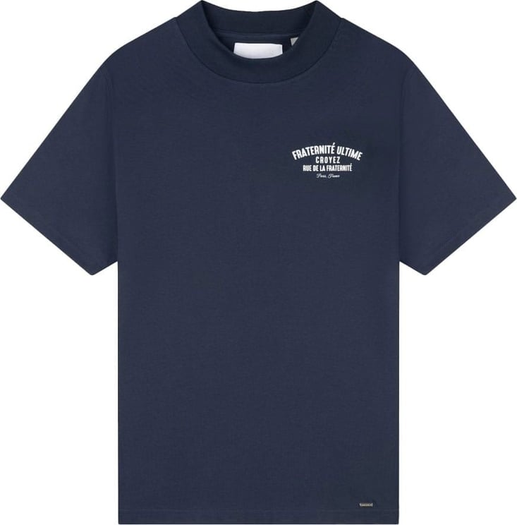 Croyez croyez fraternité puff t-shirt - navy/white Blauw