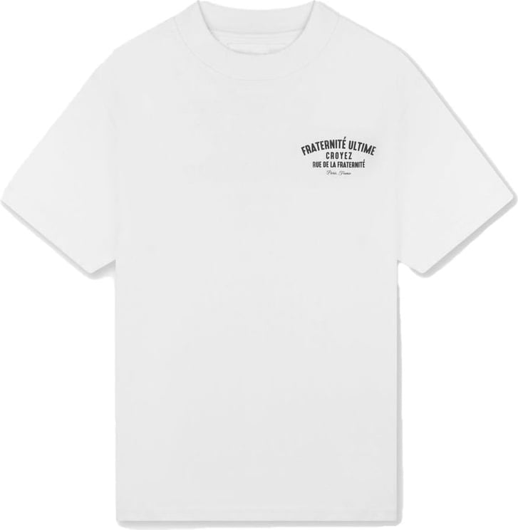Croyez croyez fraternité puff t-shirt - white/navy Wit