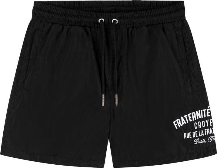 Croyez croyez fraternité swim shorts - black/white Zwart