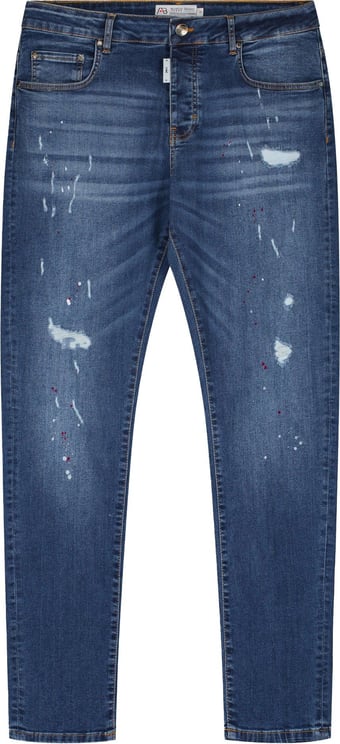 AB Lifestyle Slim-Fit Denim Jeans Paint | Dark Blue Blauw