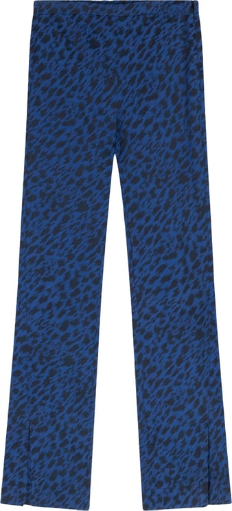 ALIX Sketchy animal flared pantalons kobalt Blauw