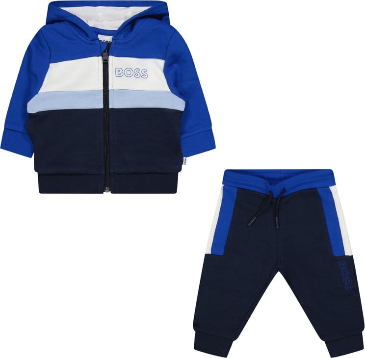Hugo Boss Boss Baby Jongens Joggingpak Navy Blauw