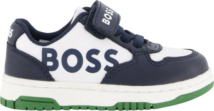 Hugo Boss Boss Kinder Jongens Sneakers Navy Blauw