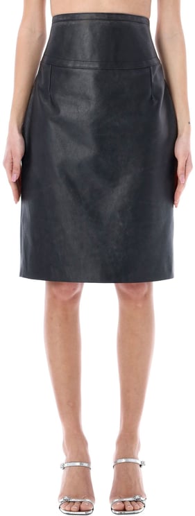 Givenchy MIDI SKIRT LEATHER Zwart