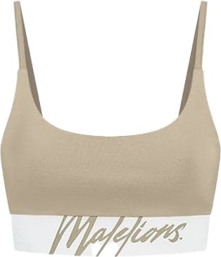 Malelions Malelions Women Captain Top - Taupe/White Beige