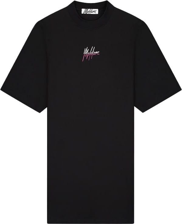 Malelions Malelions Women Kiki T-Shirt Dress - Black/Light Pink Zwart