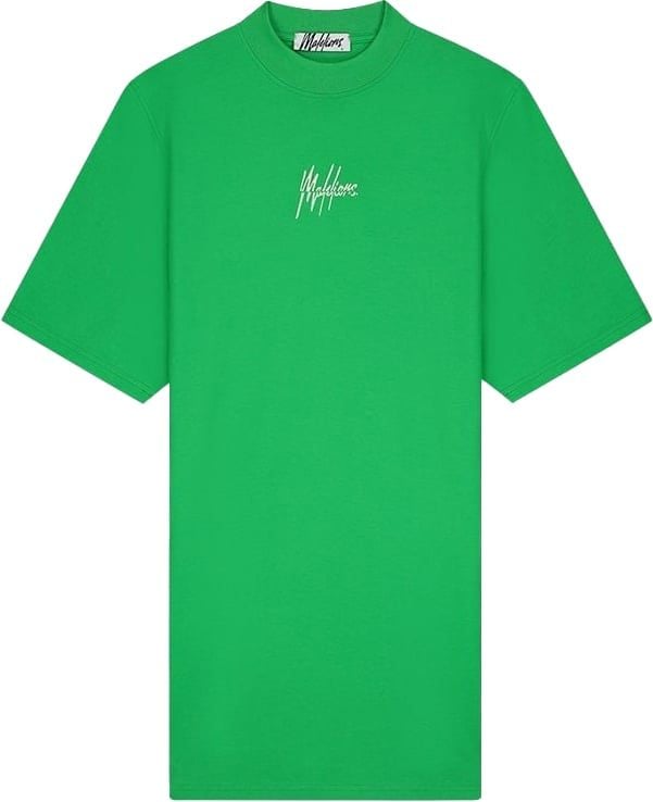 Malelions Malelions Women Kiki T-Shirt Dress - Green/White Groen