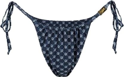 Malelions Malelions Women Tara Monogram Bikini Bottom - Navy/Light Blue Blauw