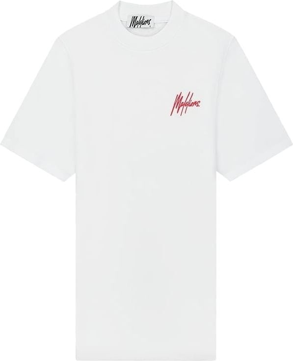 Malelions Malelions Women Palms T-Shirt Dress - White/Coral Wit