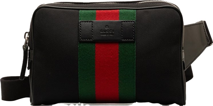 Gucci Canvas Techno Web Belt Bag Zwart