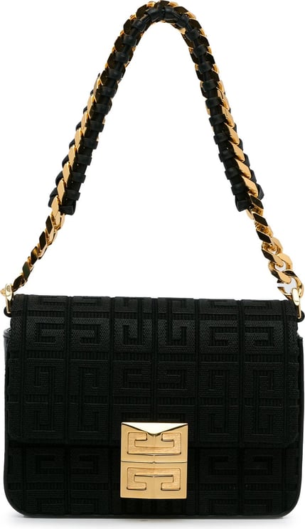 Givenchy 4G Embroidered Shoulder Bag Zwart