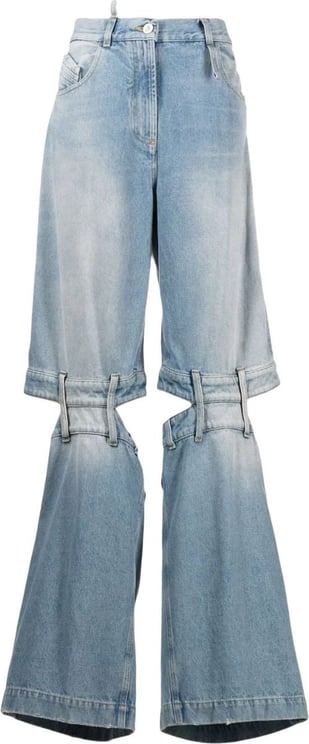 The Attico Ashton mid-rise wide-leg jeans Blauw