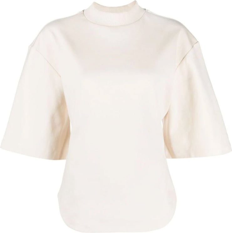 The Attico open-back cotton T-shirt Neutraal
