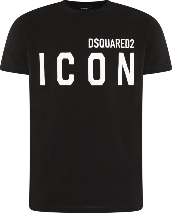 Dsquared2 Heren ICON Large T-Shirt Zwart Zwart