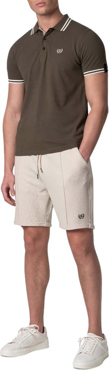 Quotrell Quotrell Couture - Batera Polo | Army/off White Groen