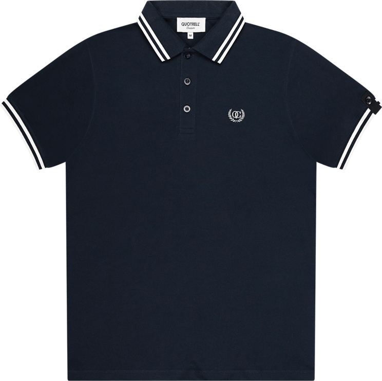 Quotrell Quotrell Couture - Batera Polo | Navy/white Blauw