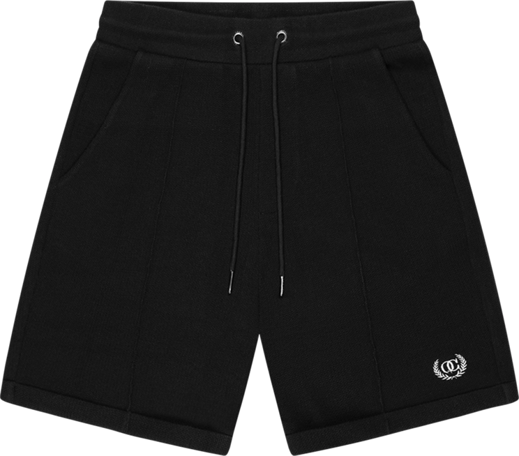 Quotrell Quotrell Couture - Batera Shorts | Black/white Zwart