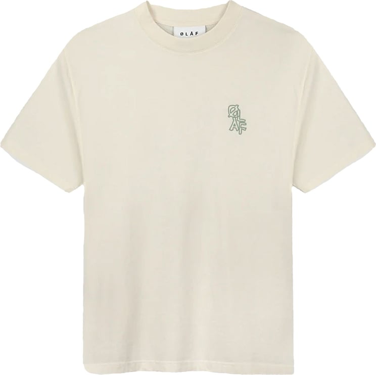 ØLÅF Hussein T Shirts & Polo's Layered Logo Tee Wit