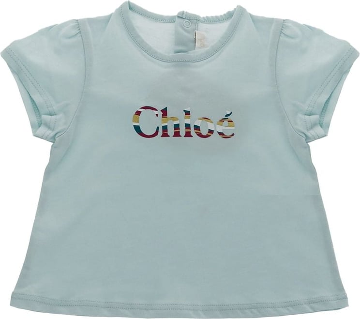 Chloé Cotton T-shirt Blauw