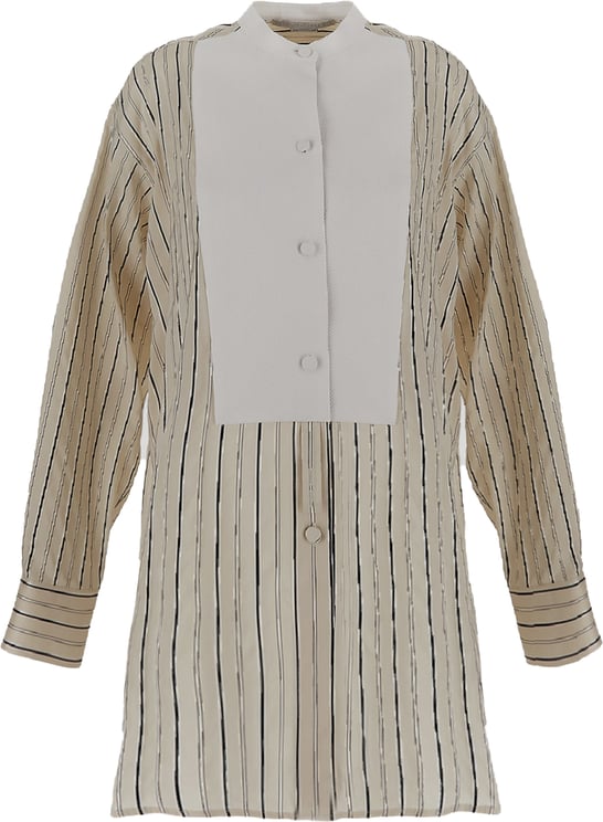 Stella McCartney Plastron Shirt Beige