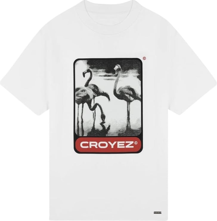 Croyez croyez chrome flamingo t-shirt - white Wit