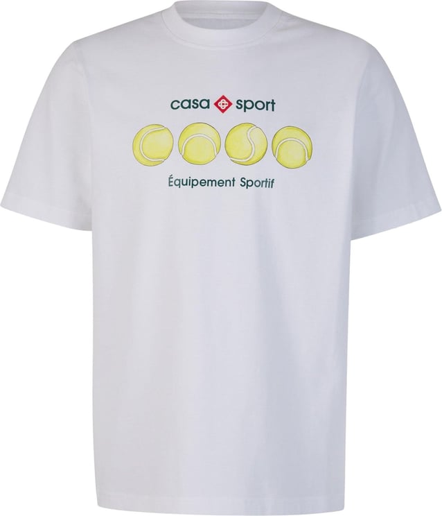 Casablanca Casa Sport Tennis Balls T-Shirt Wit