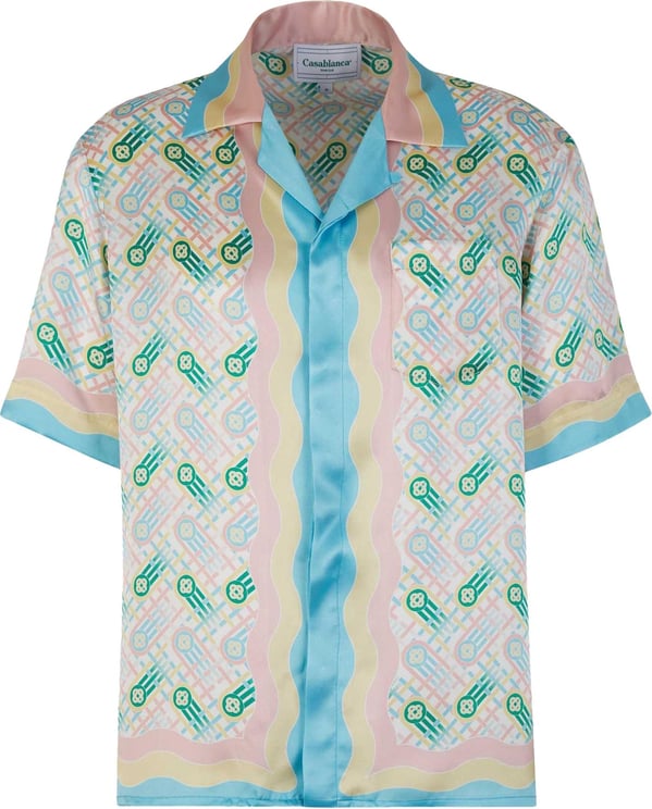 Casablanca Silk Ping Pong Shirt Roze