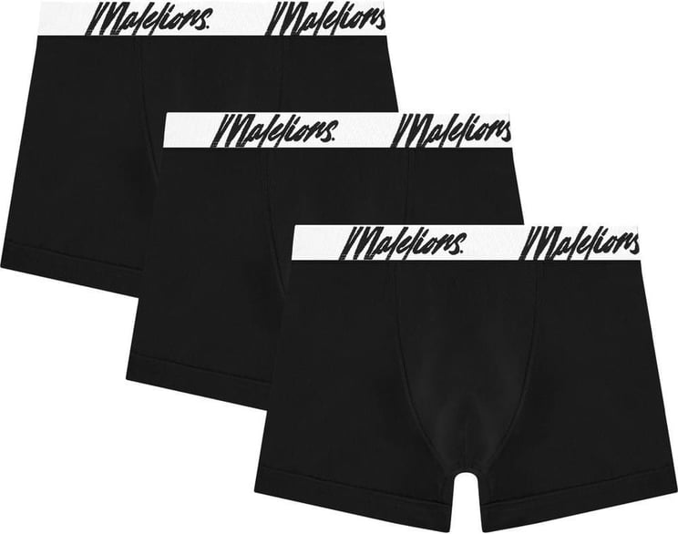 Malelions Malelions Men Boxer 3-Pack - Black/White Zwart