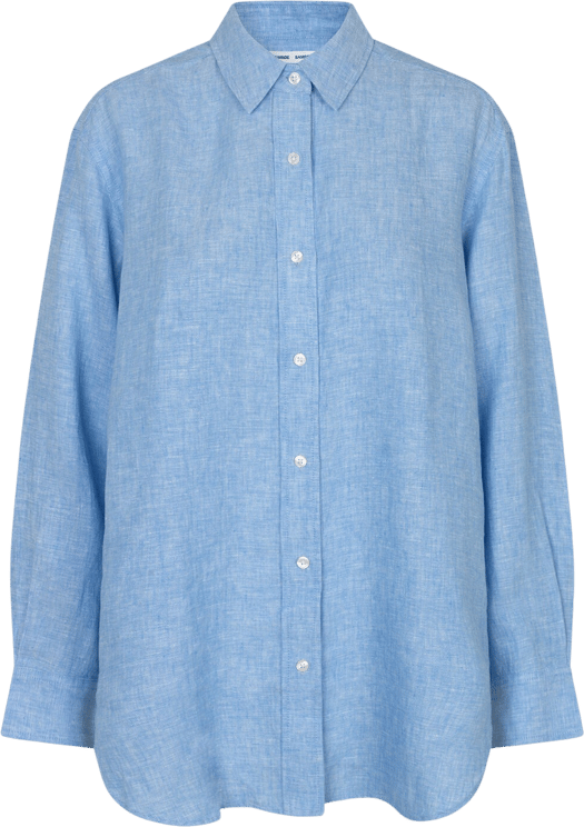 Samsøe Samsøe Salova blouses lichtblauw Blauw