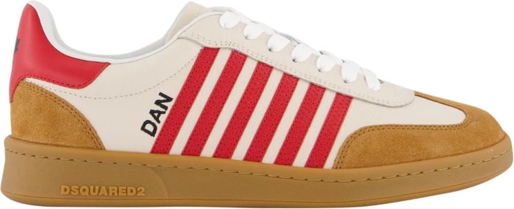 Dsquared2 Heren Lace-Up Low Top Sneakers Beige