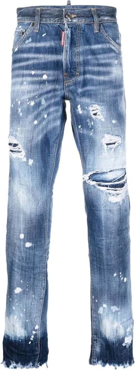 Dsquared2 Cool Guy Distressed Slim Fit Jeans Blauw