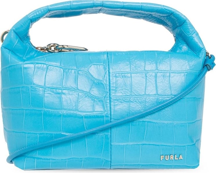 Furla Ginger Logo Mini Shoulder Bag Blauw