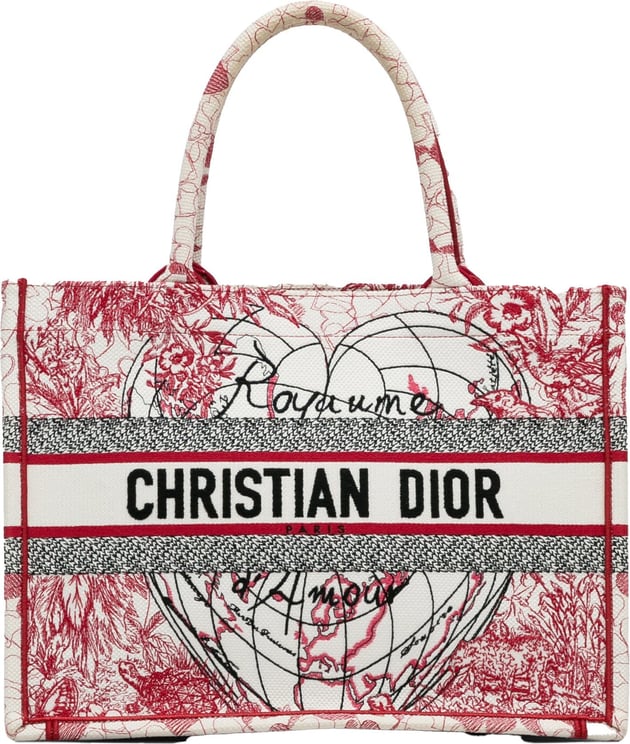 Dior Medium Royaume d'Amour Book Tote Rood