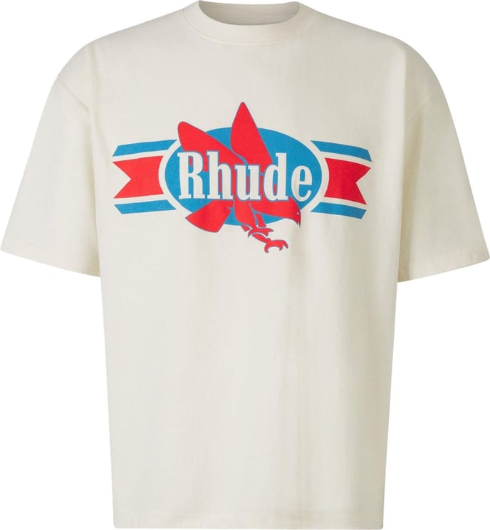 Rhude Chevron Print T-shirt Geel