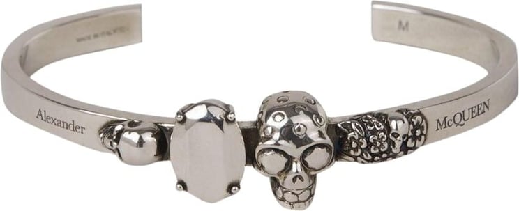 Alexander McQueen Metallic Skull Bracelet Divers