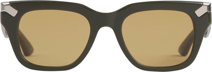 Alexander McQueen Punk Rectangular Sunglasses Groen