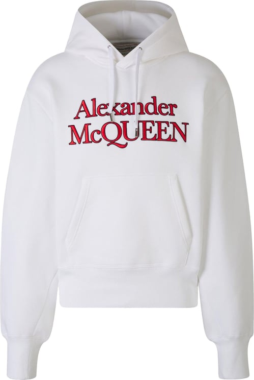 Alexander McQueen Cotton Logo Sweatshirt Wit