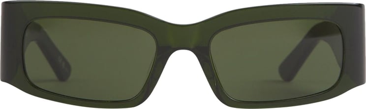 Balenciaga Rectangular Logo Sunglasses Groen