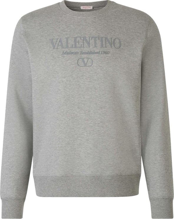 Valentino Cotton Logo Sweatshirt Grijs