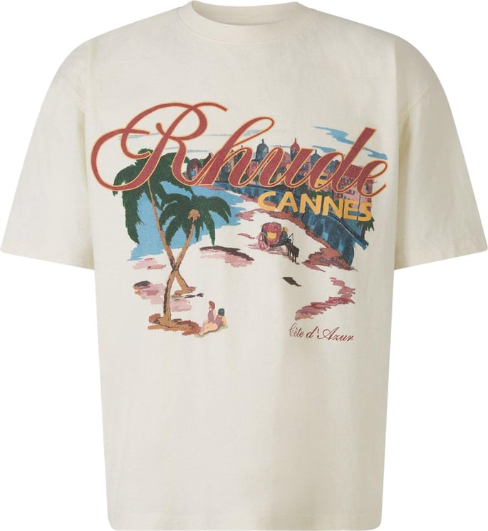 Rhude Printed Cotton T-shirt Divers