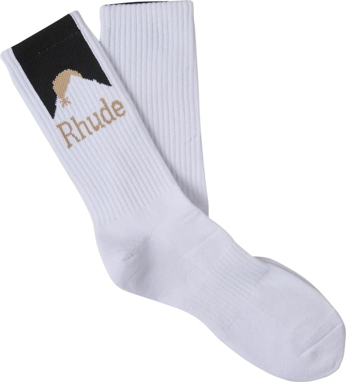 Rhude Cotton Logo Socks Wit