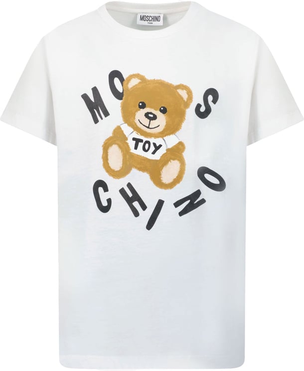 Moschino Moschino Kinder Unisex T-Shirt Wit Wit