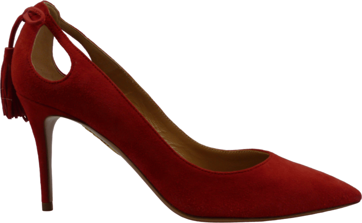 Aquazzura Red Suede Pump Rood