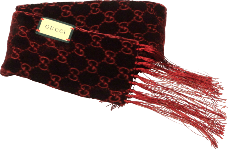 Gucci Burgundy scarf with monogram Bruin