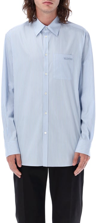 Valentino SHIRT LONG SLEEVE STRIPE Wit