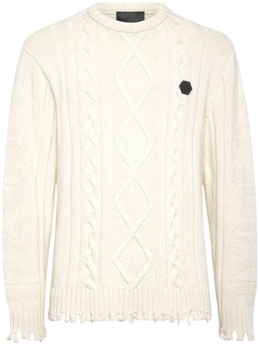 Philipp Plein Sweater White Wit