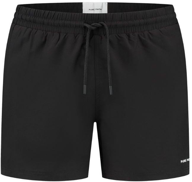 Pure Path Pure Path Logo Swim Short Black Zwart