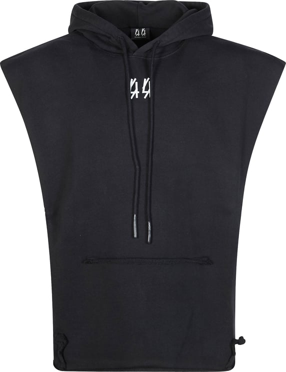 44 Label Group Boxy Extended Shoulder Sleeveless Hoodie