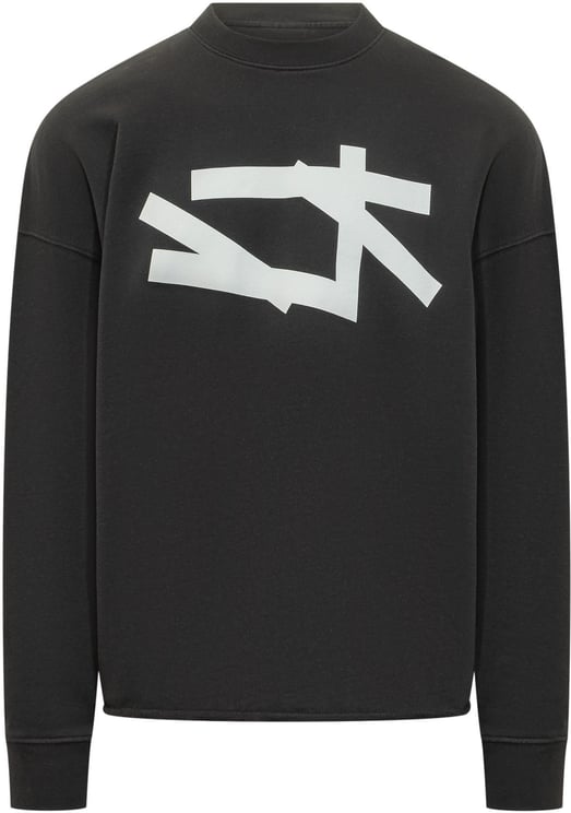 44 Label Group Felpa Girocollo con Stampa Frontale