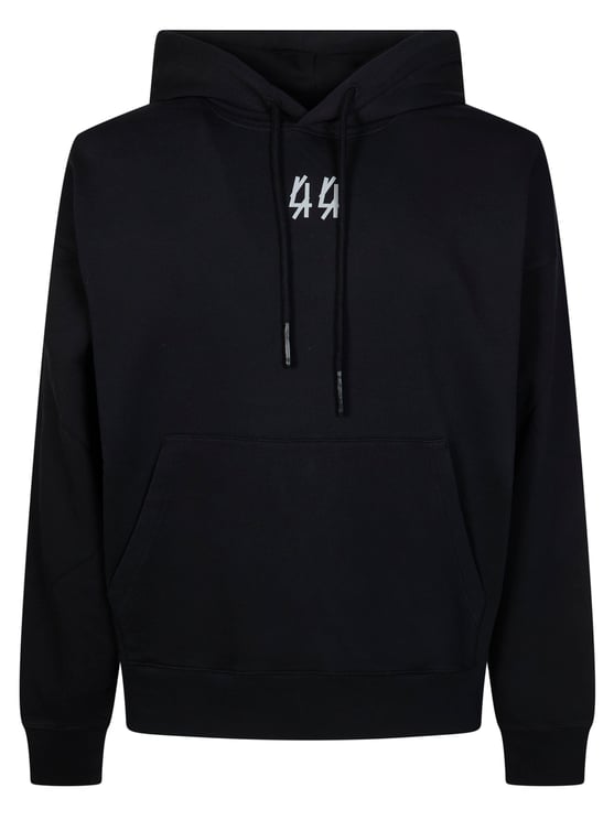 44 Label Group Black Logo Mini Cropped Hoodie